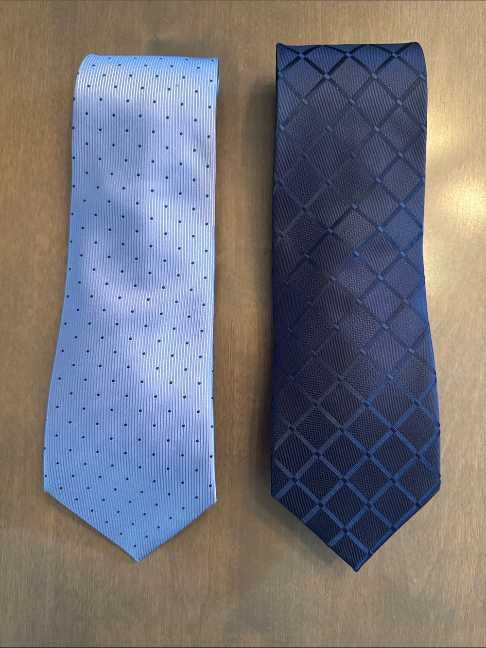 Classic Navy and Light Blue Men's XXL Necktie Duo